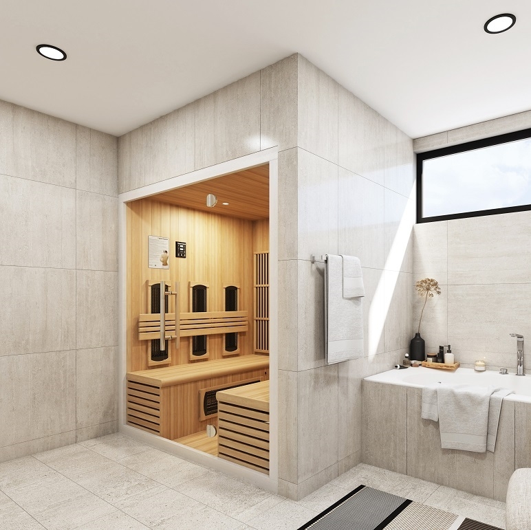Validatie pil incident Sauna + Infrarood combi sauna voor badkamer € 4399.- | SuperSauna ®
